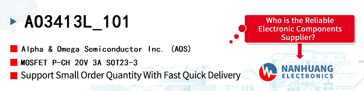 AO3413L_101 AOS MOSFET P-CH 20V 3A SOT23-3