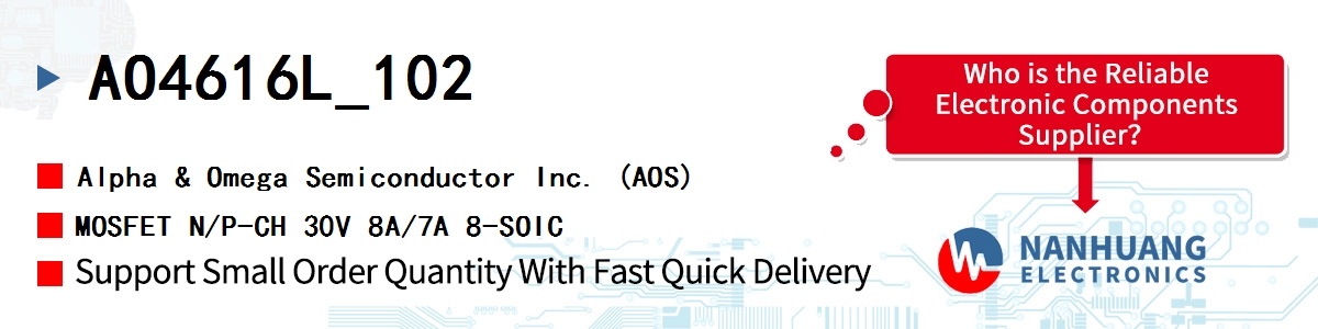 AO4616L_102 AOS MOSFET N/P-CH 30V 8A/7A 8-SOIC