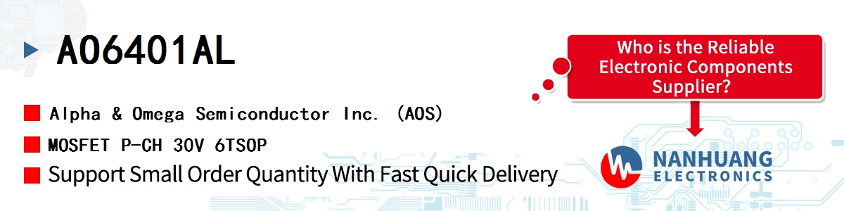 AO6401AL AOS MOSFET P-CH 30V 6TSOP