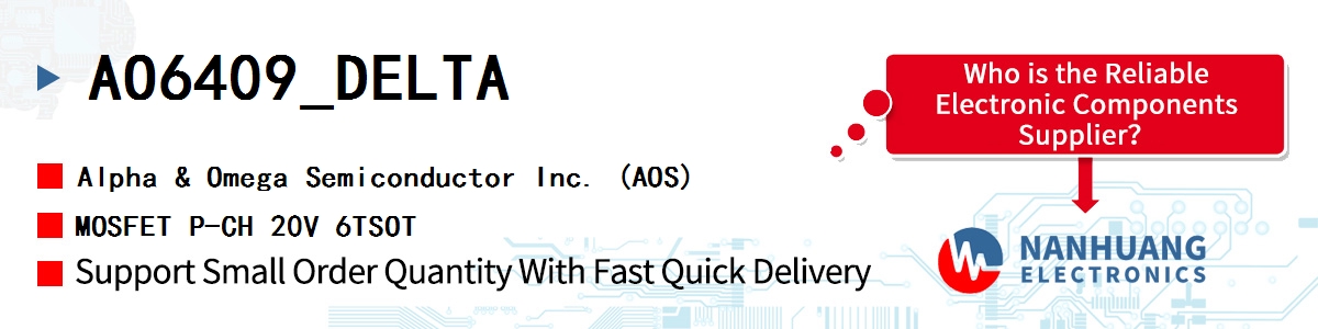 AO6409_DELTA AOS MOSFET P-CH 20V 6TSOT