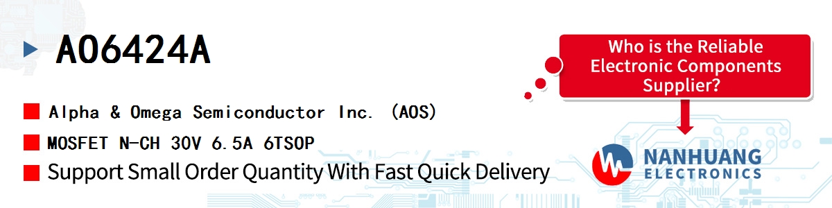 AO6424A AOS MOSFET N-CH 30V 6.5A 6TSOP
