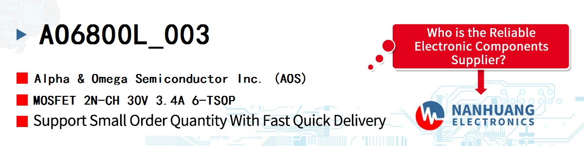 AO6800L_003 AOS MOSFET 2N-CH 30V 3.4A 6-TSOP