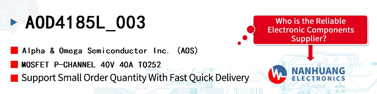 AOD4185L_003 AOS MOSFET P-CHANNEL 40V 40A TO252