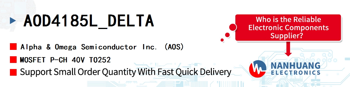 AOD4185L_DELTA AOS MOSFET P-CH 40V TO252