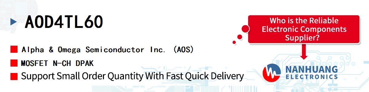 AOD4TL60 AOS MOSFET N-CH DPAK