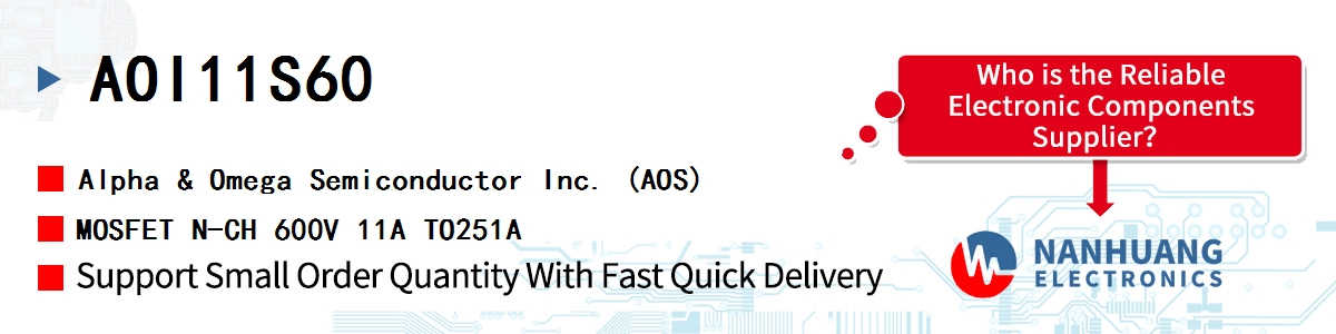 AOI11S60 AOS MOSFET N-CH 600V 11A TO251A