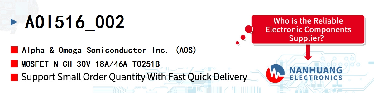 AOI516_002 AOS MOSFET N-CH 30V 18A/46A TO251B