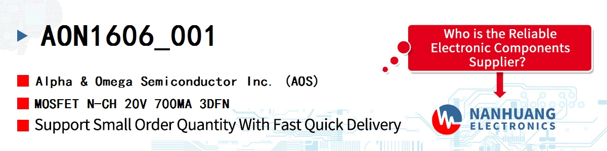 AON1606_001 AOS MOSFET N-CH 20V 700MA 3DFN