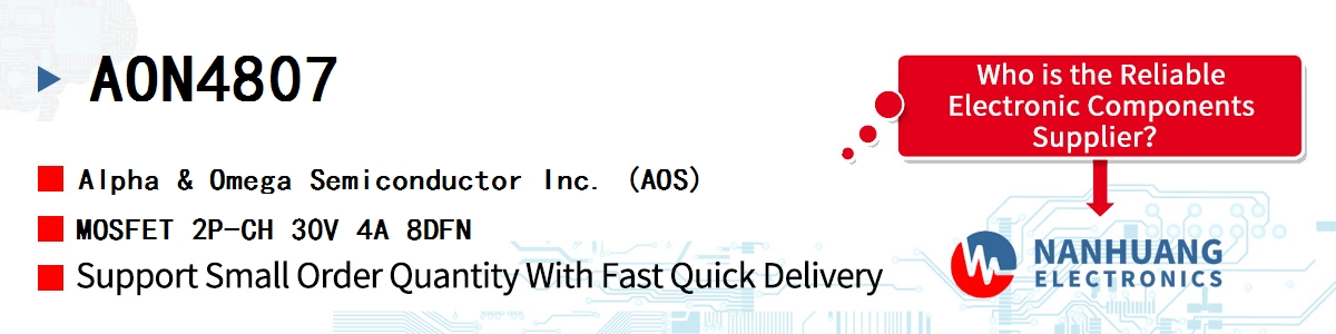 AON4807 AOS MOSFET 2P-CH 30V 4A 8DFN