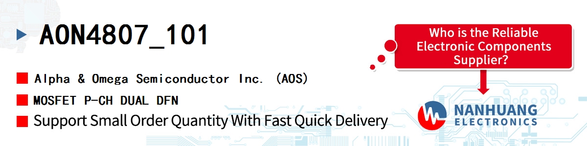 AON4807_101 AOS MOSFET P-CH DUAL DFN