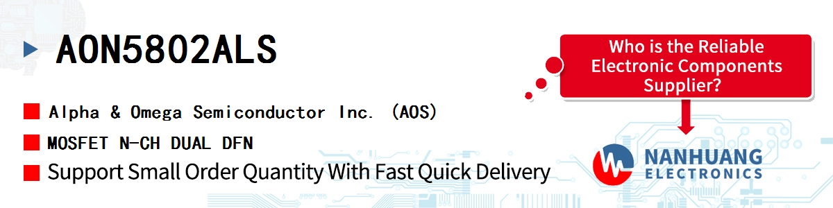 AON5802ALS AOS MOSFET N-CH DUAL DFN