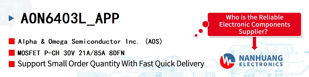 AON6403L_APP AOS MOSFET P-CH 30V 21A/85A 8DFN