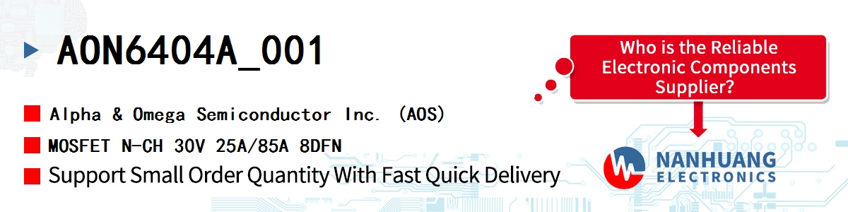 AON6404A_001 AOS MOSFET N-CH 30V 25A/85A 8DFN