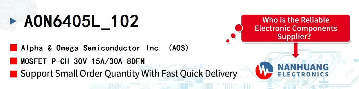 AON6405L_102 AOS MOSFET P-CH 30V 15A/30A 8DFN