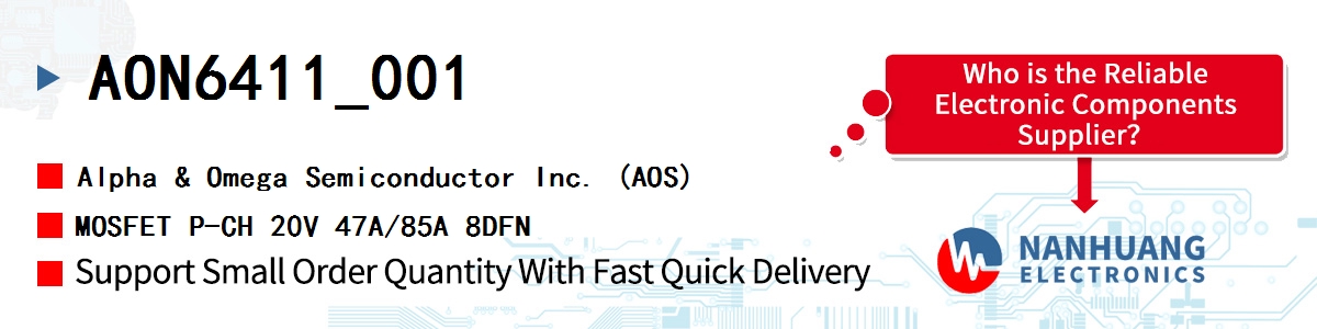 AON6411_001 AOS MOSFET P-CH 20V 47A/85A 8DFN