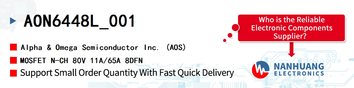 AON6448L_001 AOS MOSFET N-CH 80V 11A/65A 8DFN