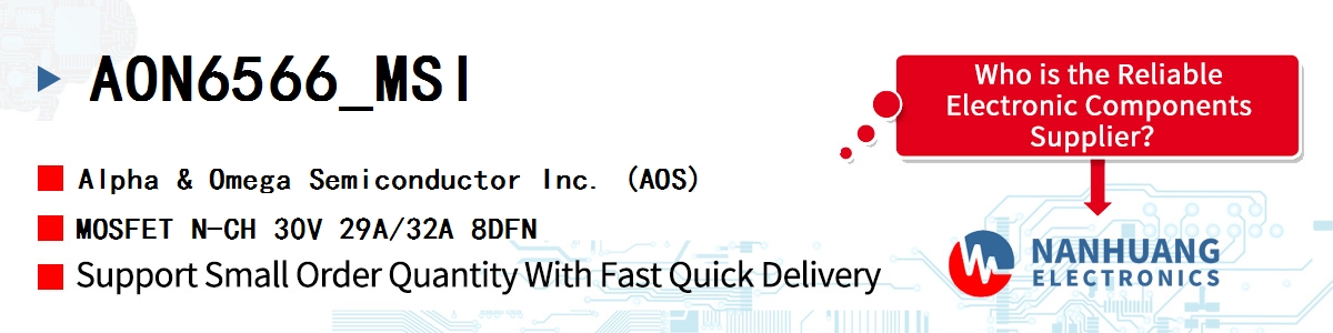 AON6566_MSI AOS MOSFET N-CH 30V 29A/32A 8DFN