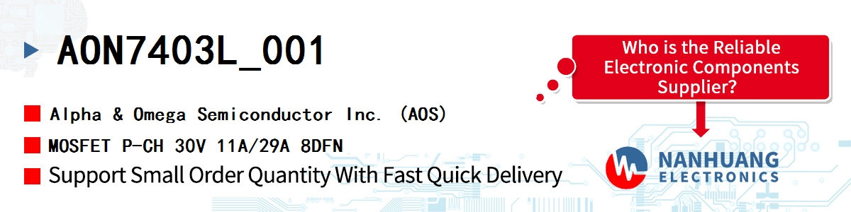 AON7403L_001 AOS MOSFET P-CH 30V 11A/29A 8DFN