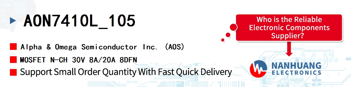 AON7410L_105 AOS MOSFET N-CH 30V 8A/20A 8DFN