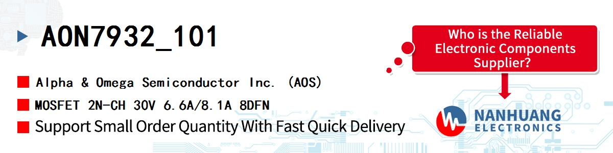 AON7932_101 AOS MOSFET 2N-CH 30V 6.6A/8.1A 8DFN