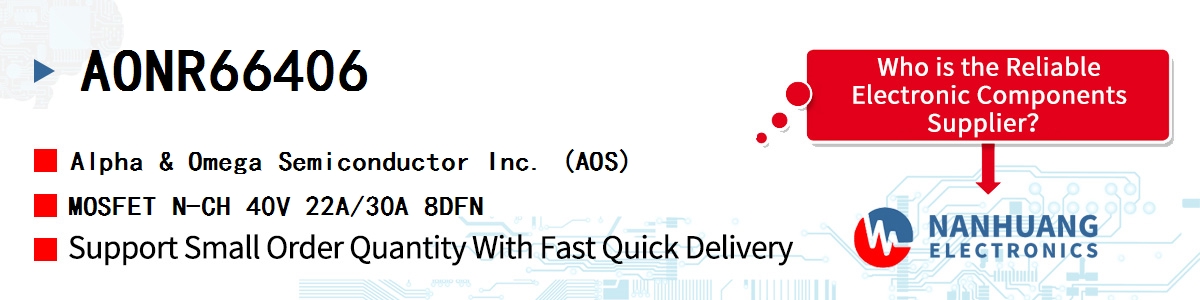 AONR66406 AOS MOSFET N-CH 40V 22A/30A 8DFN