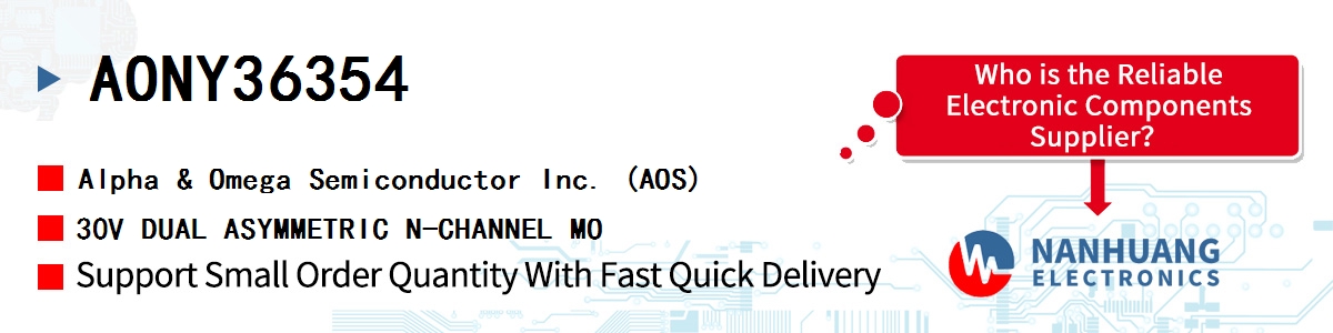 AONY36354 AOS 30V DUAL ASYMMETRIC N-CHANNEL MO