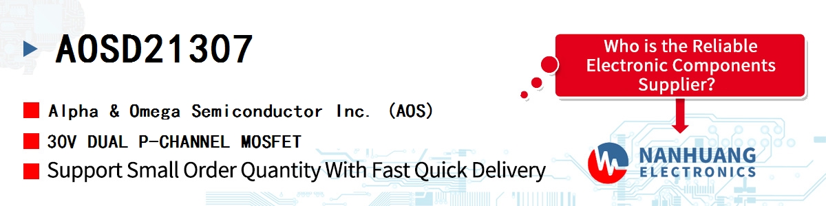 AOSD21307 AOS 30V DUAL P-CHANNEL MOSFET