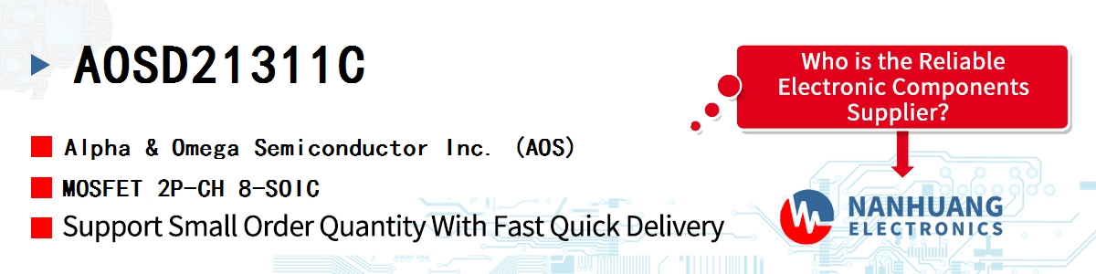 AOSD21311C AOS MOSFET 2P-CH 8-SOIC