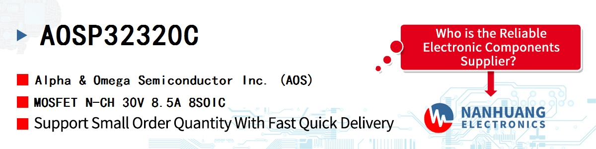 AOSP32320C AOS MOSFET N-CH 30V 8.5A 8SOIC