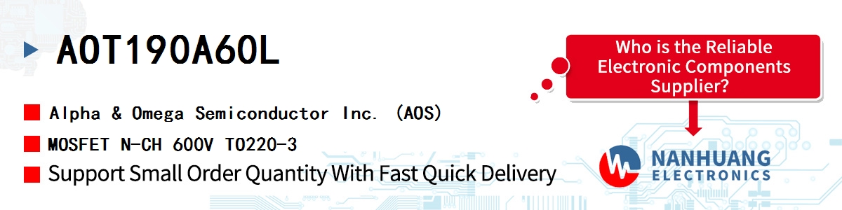 AOT190A60L AOS MOSFET N-CH 600V TO220-3