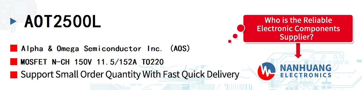 AOT2500L AOS MOSFET N-CH 150V 11.5/152A TO220