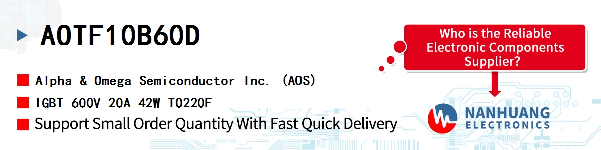 AOTF10B60D AOS IGBT 600V 20A 42W TO220F