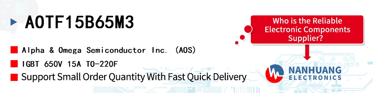 AOTF15B65M3 AOS IGBT 650V 15A TO-220F