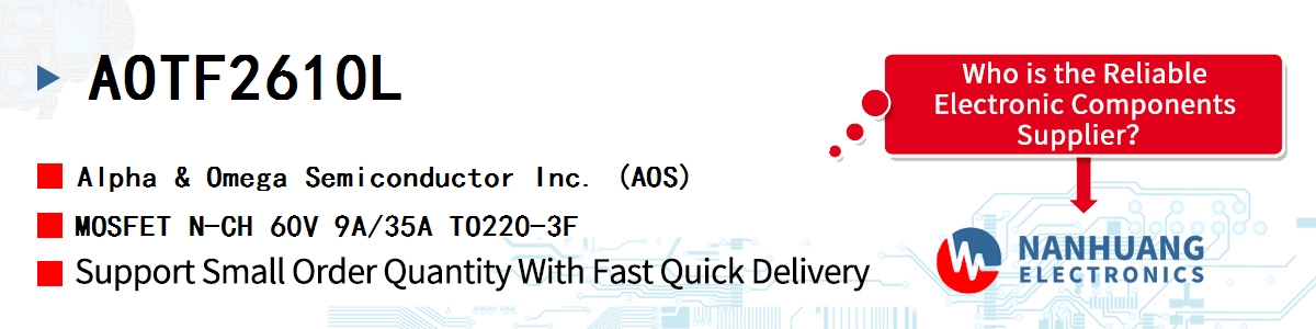 AOTF2610L AOS MOSFET N-CH 60V 9A/35A TO220-3F