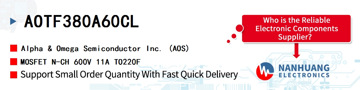 AOTF380A60CL AOS MOSFET N-CH 600V 11A TO220F