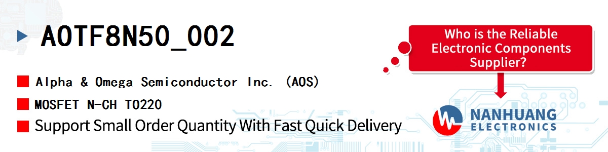 AOTF8N50_002 AOS MOSFET N-CH TO220