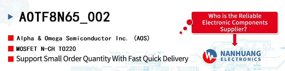 AOTF8N65_002 AOS MOSFET N-CH TO220