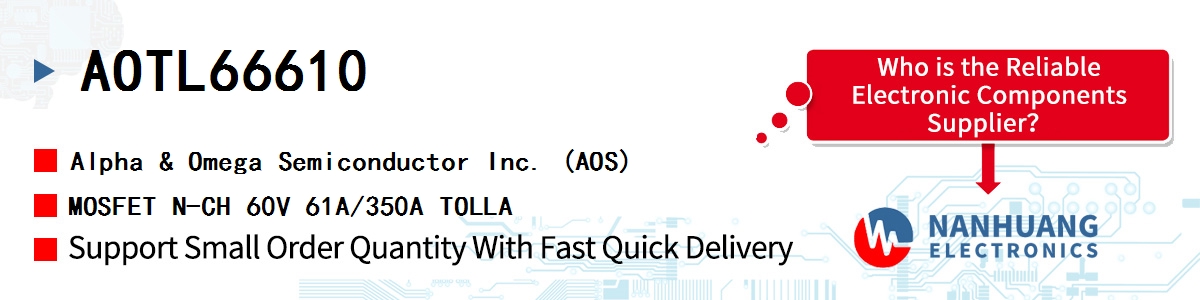 AOTL66610 AOS MOSFET N-CH 60V 61A/350A TOLLA