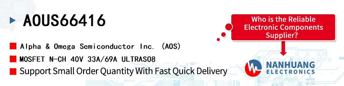 AOUS66416 AOS MOSFET N-CH 40V 33A/69A ULTRASO8