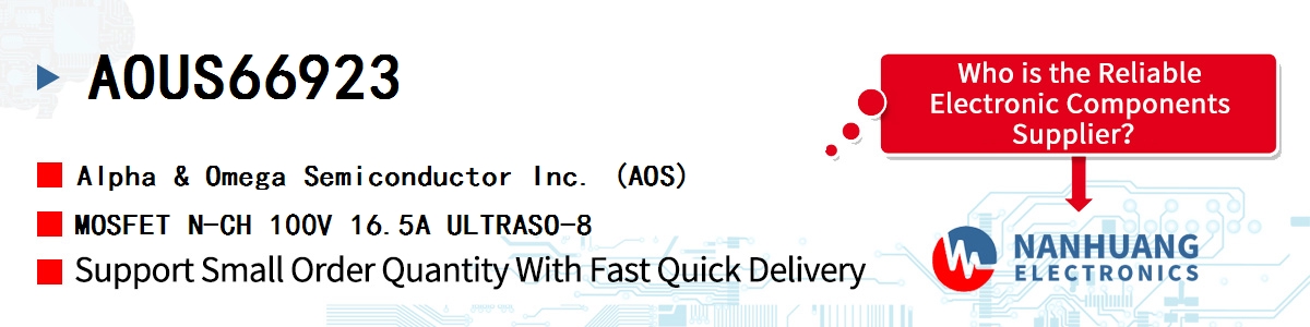 AOUS66923 AOS MOSFET N-CH 100V 16.5A ULTRASO-8