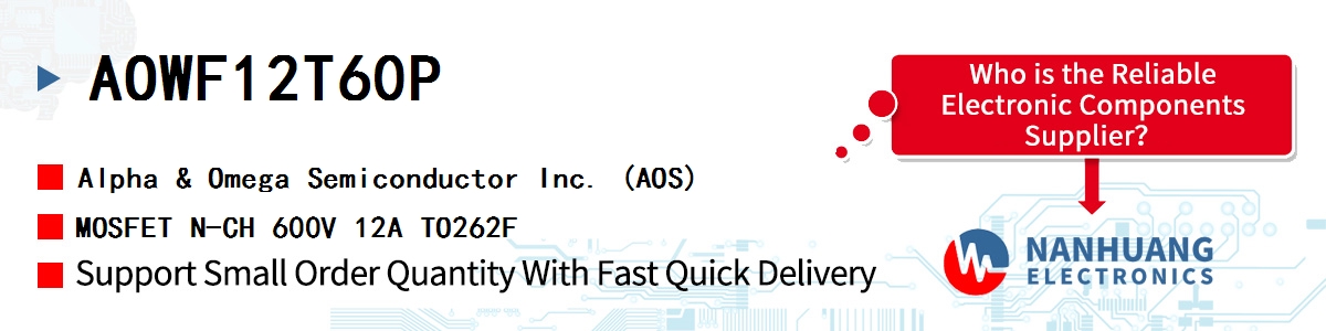 AOWF12T60P AOS MOSFET N-CH 600V 12A TO262F