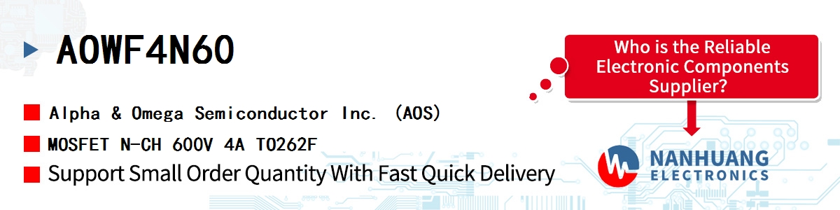AOWF4N60 AOS MOSFET N-CH 600V 4A TO262F