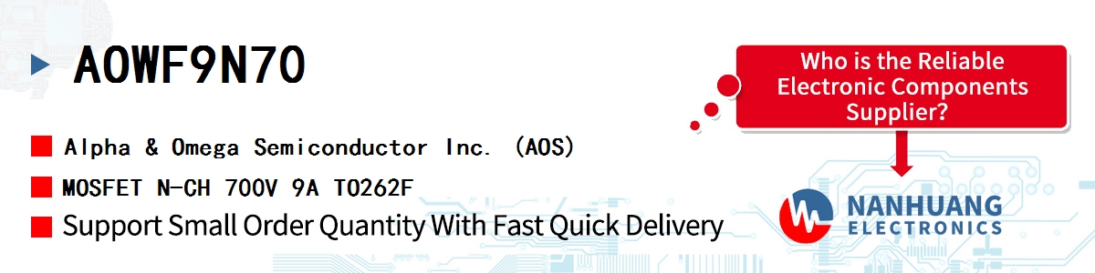 AOWF9N70 AOS MOSFET N-CH 700V 9A TO262F