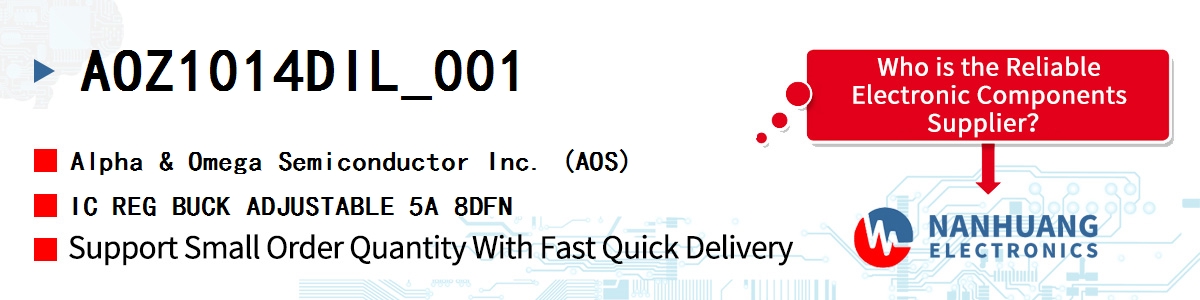 AOZ1014DIL_001 AOS IC REG BUCK ADJUSTABLE 5A 8DFN