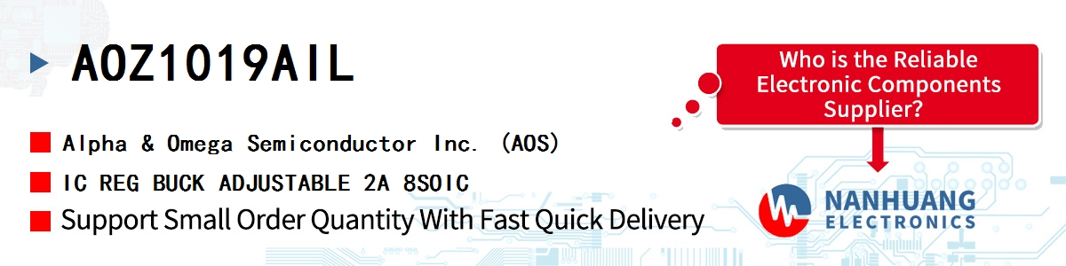 AOZ1019AIL AOS IC REG BUCK ADJUSTABLE 2A 8SOIC