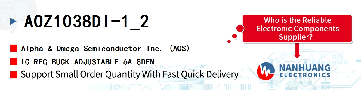 AOZ1038DI-1_2 AOS IC REG BUCK ADJUSTABLE 6A 8DFN