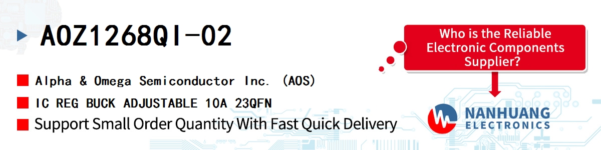 AOZ1268QI-02 AOS IC REG BUCK ADJUSTABLE 10A 23QFN