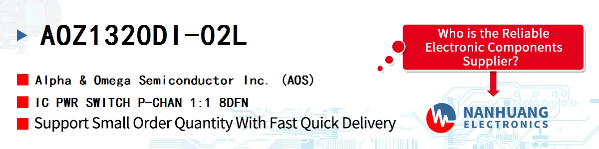 AOZ1320DI-02L AOS IC PWR SWITCH P-CHAN 1:1 8DFN