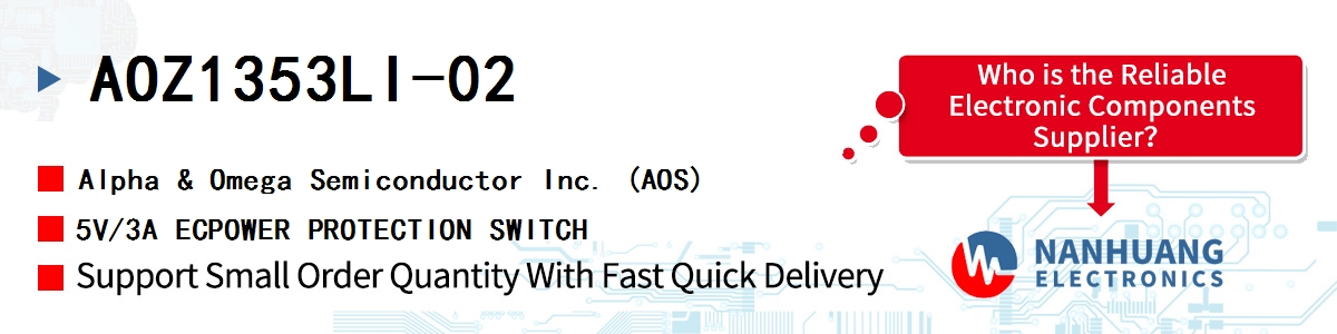 AOZ1353LI-02 AOS 5V/3A ECPOWER PROTECTION SWITCH