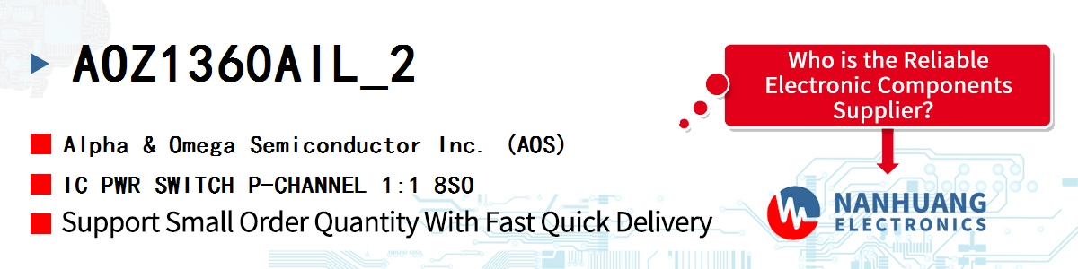 AOZ1360AIL_2 AOS IC PWR SWITCH P-CHANNEL 1:1 8SO